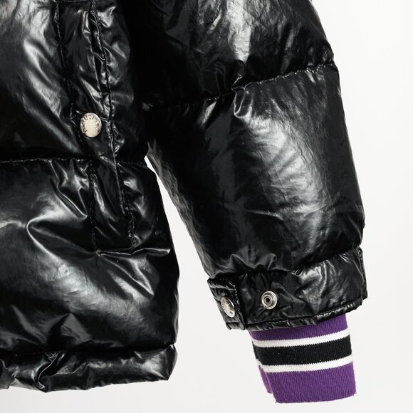Moncler 8 Palm Angels Tim Black Shiny Logo-Patch Puffer - Picture 7 of 16